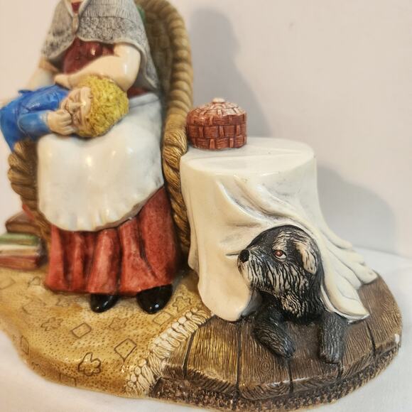 Vtg 1981 Naturecraft England Grandmas Comfort Figure 882 Hand Painted Stonecraft - Picture 9 of 12